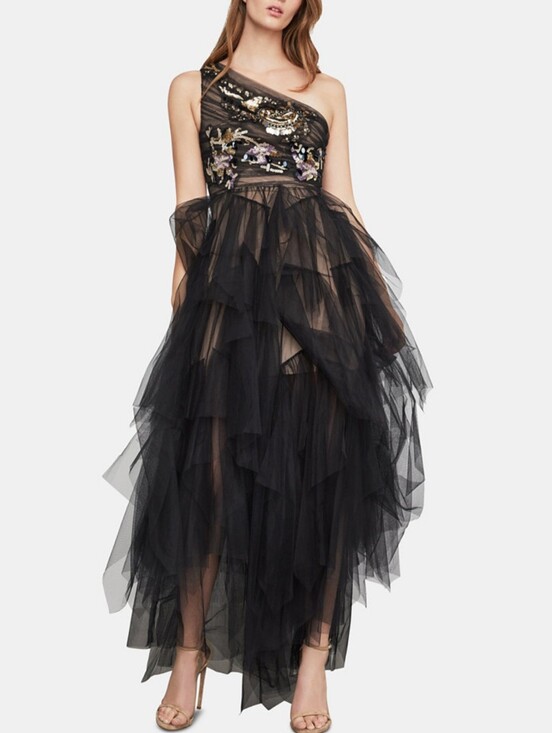 BCBGMaxAzria Dresses & Skirts - BCBGMAXAZRIA One Shoulder Tull Gown Size 2